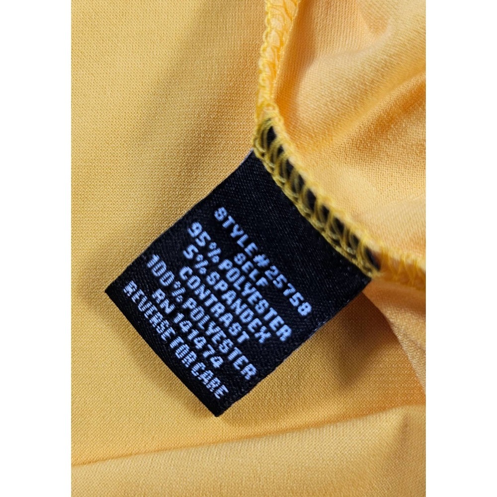 Atelier 29 bright yellow XL women's pleated front blouse EUC ^ - Picture 3 of 7